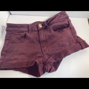 Maroon American Eagle shorts